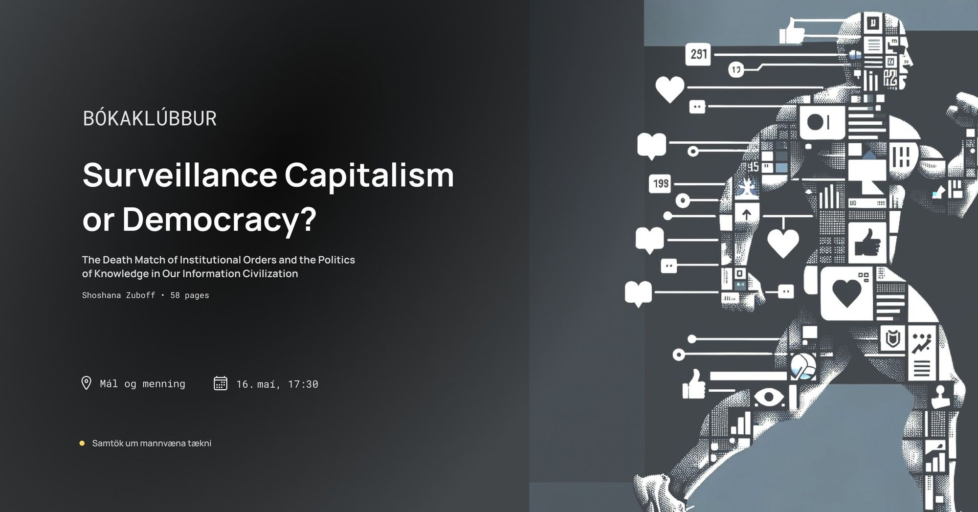 Bókaklúbbur: Surveillance Capitalism or Democracy?